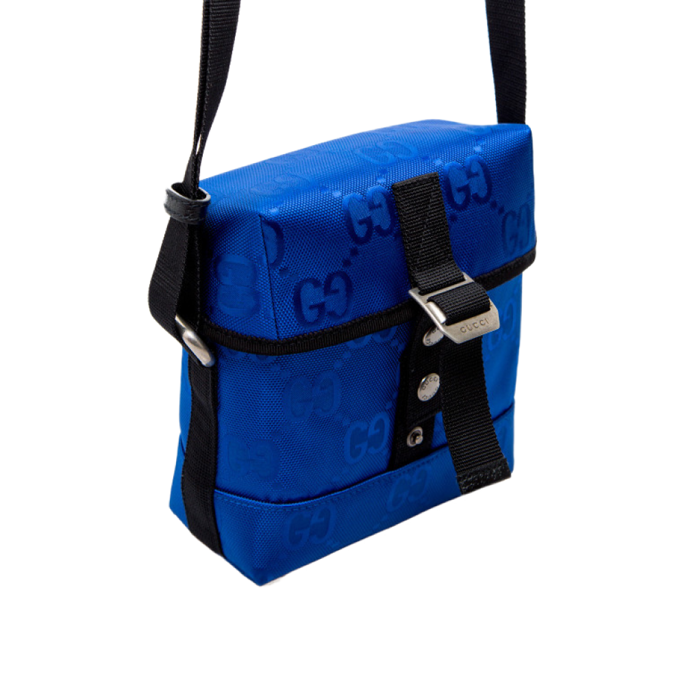 Bolsa Tiracolo Gucci Off The Grid Econyl Monogram Azul