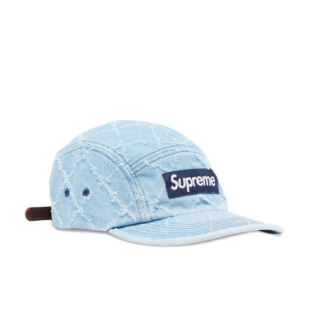 Supreme Punched Denim Camp Cap 'Washed Indigo'